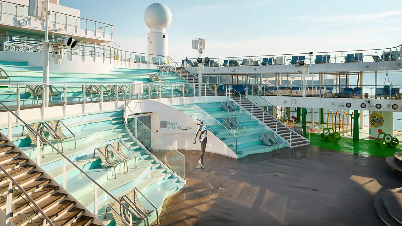 Smeralda "The Costa Smeralda cruise ship offers luxurious sea journeys, featuring upscale dining and diverse entertainment facilities."